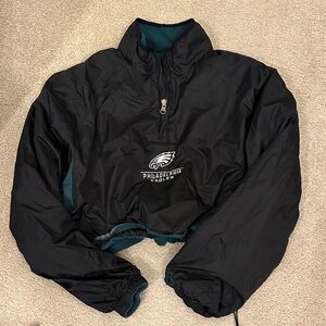 Philadelphia Eagles Reversible Cropped Pullover hoodie / Windbreaker